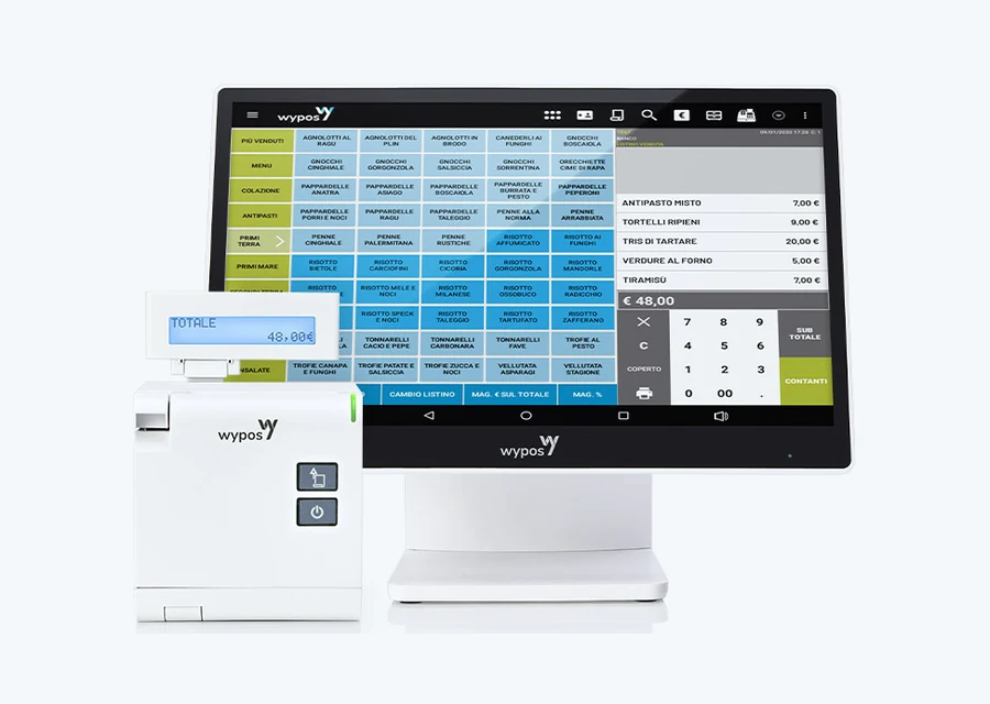 Sistema di cassa touch screen